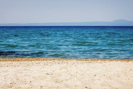 Tropical seascape. Sky and sea Sand  beach.の写真素材