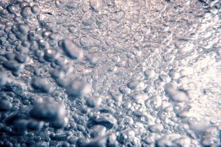 Air bubbles, underwater bubbles Abstract underwater background.の写真素材