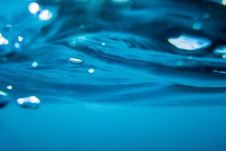 Underwater view of the sea surface.の写真素材