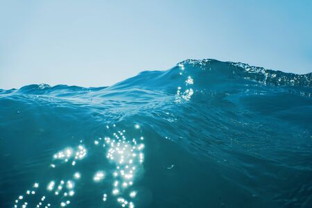 Ocean Water Background, Wave Close Upの写真素材
