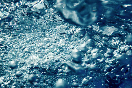 Air bubbles, underwater bubbles Abstract underwater background.