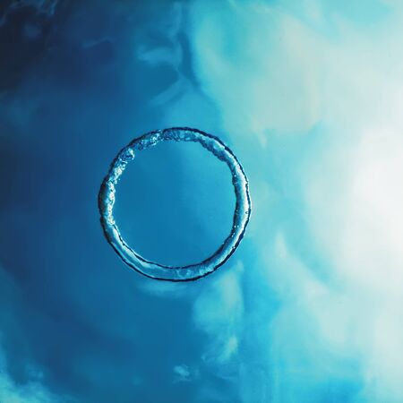 Bubble Ring Underwater, Ring Bubble.の写真素材