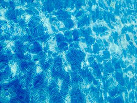 Swimming Pool water. Ripple Water. Sun Reflection background.