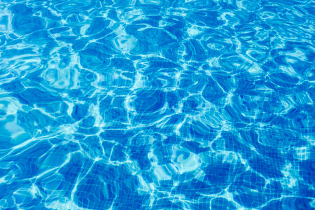 Swimming Pool water. Ripple Water. Sun Reflection background.