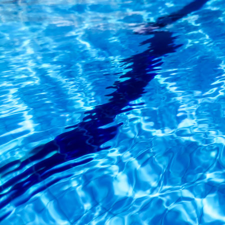 Swimming Pool water. Ripple Water. Sun Reflection background.