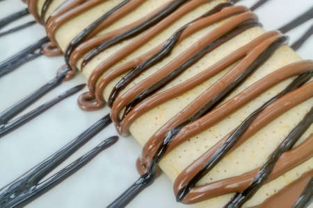 Crepes With Chocolate Cream, Homemade ThinÂ Pancakesの写真素材