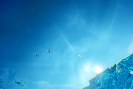 Water surface underwater, Swimming pool surface Water background