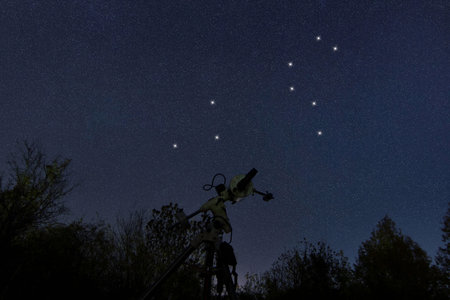Leo star constellation, Night sky, Cluster of stars, Deep space,Â Lion constellationÂ Â 