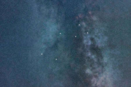 Lyra star constellation, Night sky, Cluster of stars, Deep space,Â Lyre, Harp constellationの写真素材
