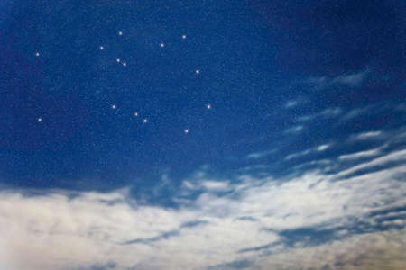 Pegasus star constellation, Night sky, Cluster of stars, Deep space, Winged HorseÂ constellationÂ の写真素材