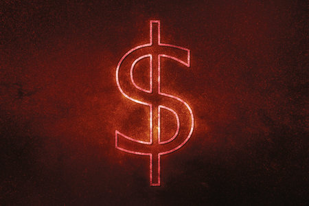 United States Dollar, USD Dollar currency, Monetary currency symbol, Blue symbolの写真素材