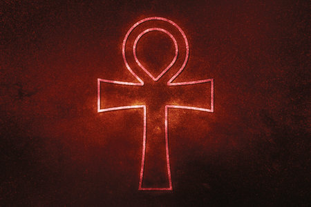 AnkhÂ Symbol, Key of life sign, Blue Symbolの写真素材