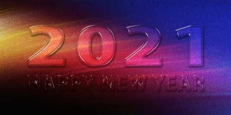 2021 Happy New Year colorful glitter background, 3d Colorful 2021 New Year Poster, Banner, Promotion...