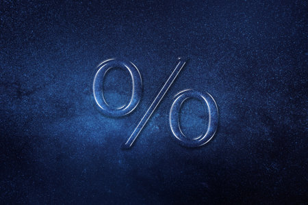 Percentage sign, Percent symbol, % element, space background