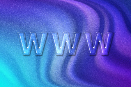 WWW Web site, Internet http address www, violet violet blue backgroundの写真素材