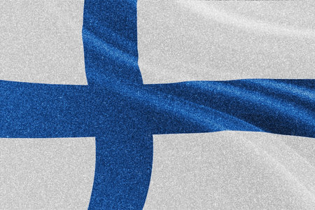 Finland glitter texture flag, national flag.の写真素材