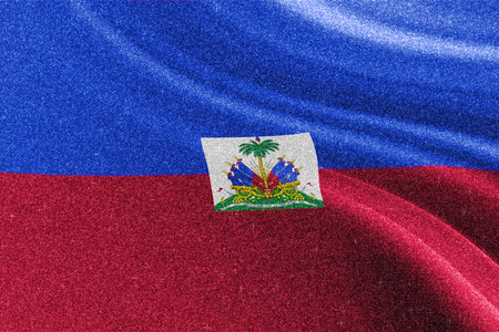 Haiti  glitter texture flag, national flag.の写真素材