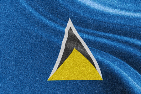 Saint Lucia  glitter texture flag, national flag.の写真素材