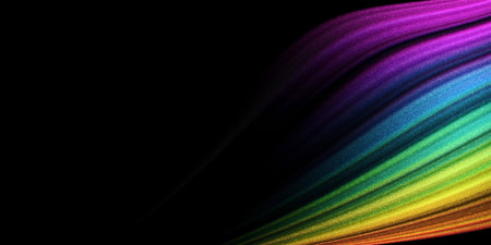 Multicolored abstract banner, glitter luxury background, Rainbow, Blackの写真素材