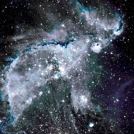 Star forming region, Space background.