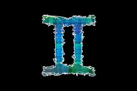 Gemini zodiac sign, Twins horoscope symbolの写真素材