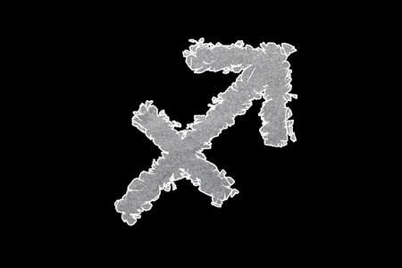 Sagittarius zodiac sign, Archer horoscope symbolの写真素材