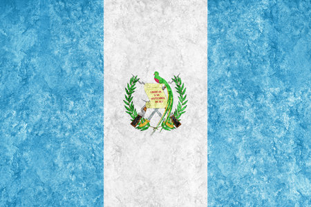 Guatemala Metallic flag, Textured flag, grunge flagの写真素材