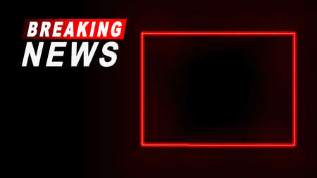 Breaking News Map of Colorado, outline red glow map, on dark Backgroundの写真素材