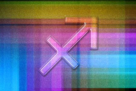 Sagittarius zodiac sign, Horoscope Astrology background, Sagittarius horoscope symbol, blue horoscopeの写真素材