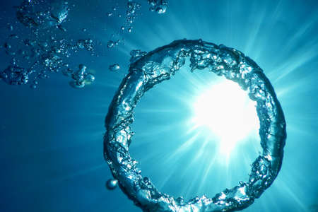 Bubble Ring Underwater, Ring Bubble.の写真素材