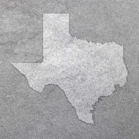 Map of Texas, silver background, map backgroundの写真素材