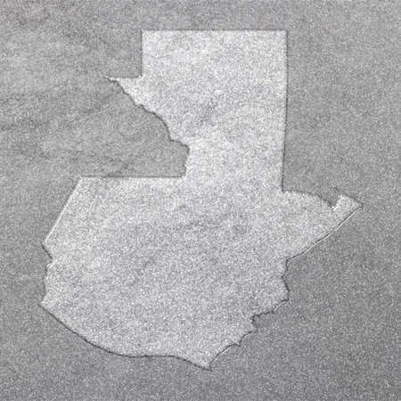 Map of Guatemala, silver background, map backgroundの写真素材