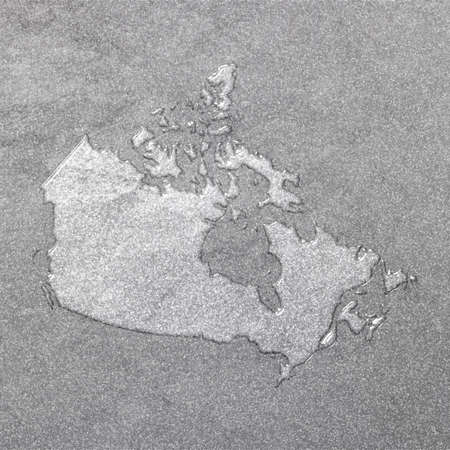 Map of Canada, silver background, map backgroundの写真素材