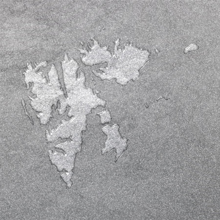 Map of Svalbard and Jan Mayen, silver background, map background