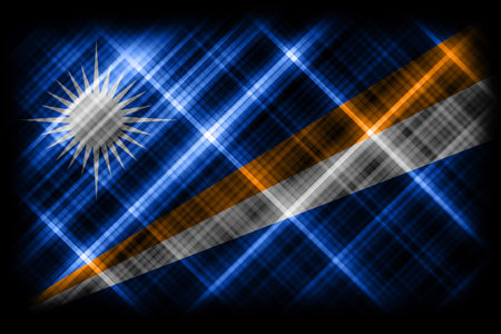 Marshall Islands flag, national flag, modern flag backgroundの写真素材