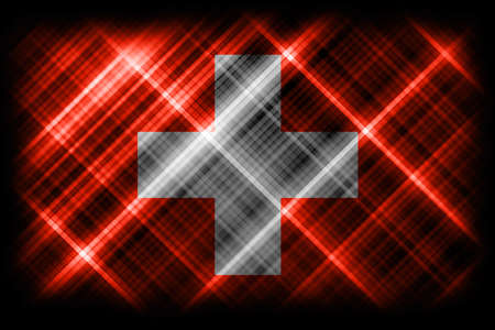 Switzerland flag, national flag, modern flag backgroundの写真素材