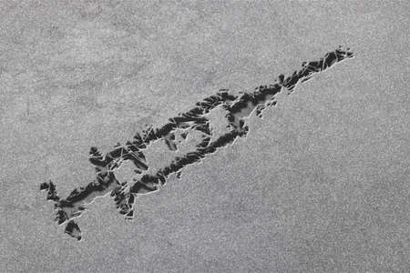 Medical Syringe symbol, Vaccination, Stop Coronavirus concept, rugged, silver backgroundの写真素材