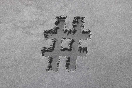 Hashtag symbol, hash tag, marketing hashtags, Influencer, Apps, social media conceptの写真素材