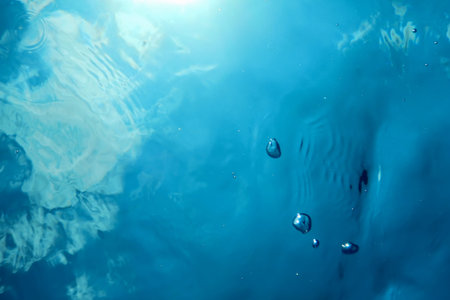 Underwater Bubbles Sunlight, Underwater background Bubbles Water Surface