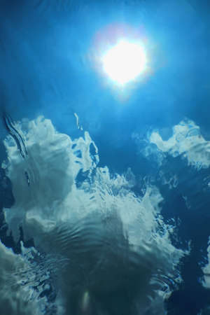Underwater View of the Water Surface. Underwater Backgroundの写真素材