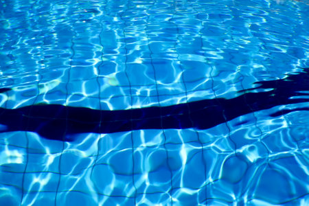 Water Surface Underwater, Swimming Pool Surface Water Backgroundの写真素材