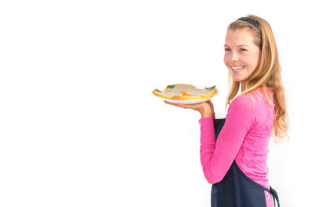 Female holding raw vegan healthy food. Raw Vegan Pumpkin. Raw food concept.の写真素材