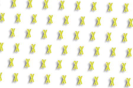 Chi sign. Chi letter, Greek Alphabet Symbol, white minimal backgroundの写真素材
