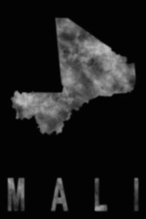 Map of Mali made of smoke, Air pollution, ecologyの写真素材
