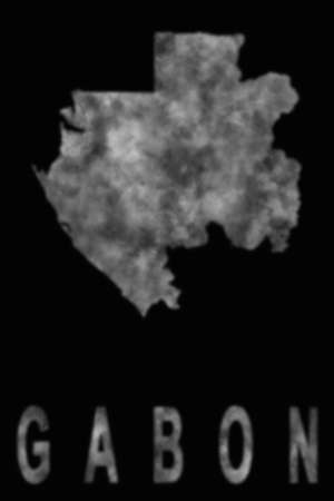 Map of Gabon made of smoke, Air pollution, ecologyの写真素材