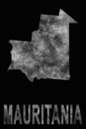 Map of Mauritania made of smoke, Air pollution, ecologyの写真素材
