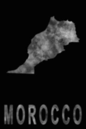 Map of Morocco made of smoke, Air pollution, ecologyの写真素材