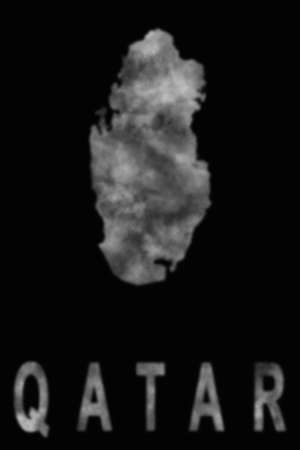 Map of Qatar made of smoke, Air pollution, ecologyの写真素材