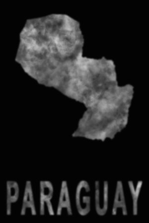 Map of Paraguay made of smoke, Air pollution, ecologyの写真素材