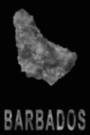 Map of Barbados made of smoke, Air pollution, ecologyの写真素材
